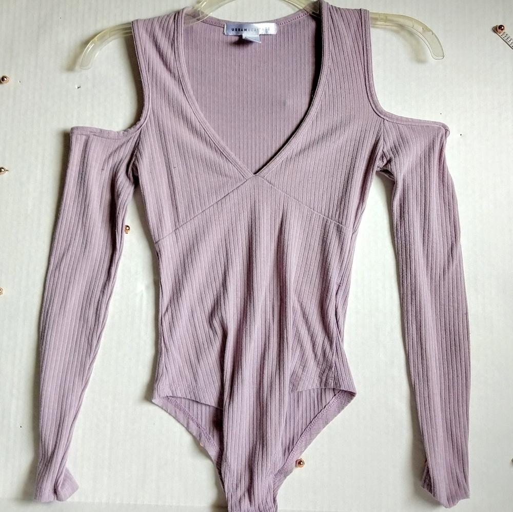 Urban Heritage Cold Shoulder Low Cut Bodysuit